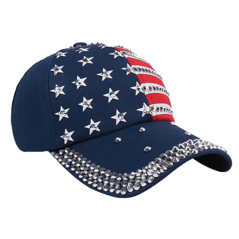 Women Sun Hat Star Rhinestone Adjustable Cap - Image 8