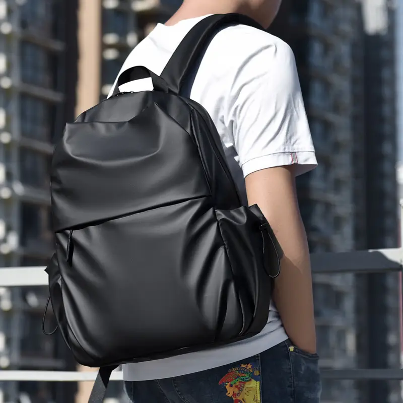 Men's Blue Nylon Business Backpack Large Capacity - Image 5