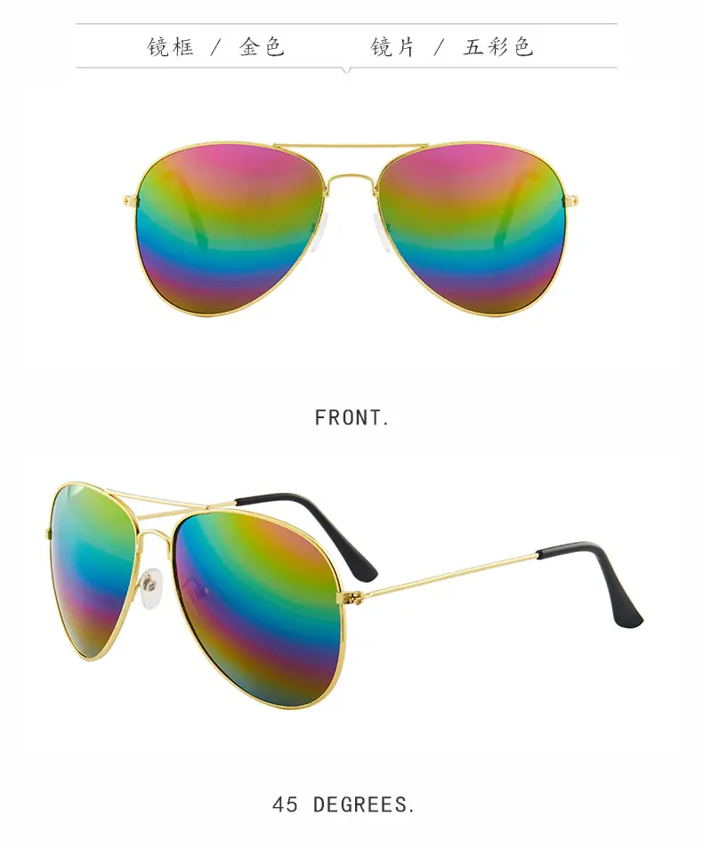 Men's Blue Mirror Metal Sunglasses Pilot Toad — feature 12