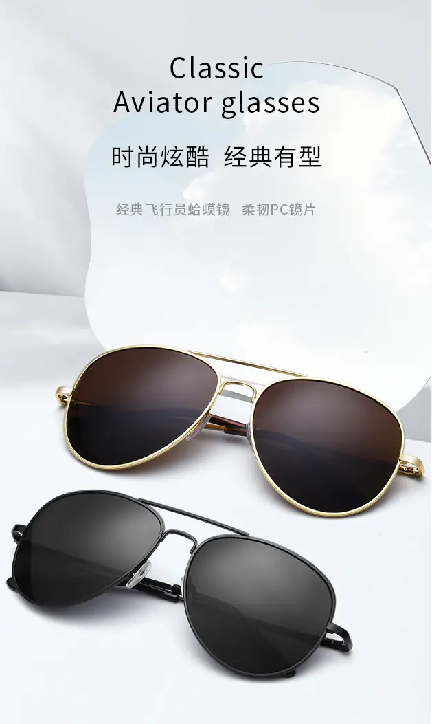 Men's Blue Mirror Metal Sunglasses Pilot Toad — feature 14