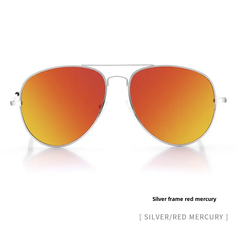 Men's Blue Mirror Metal Sunglasses Pilot Toad - Image 38