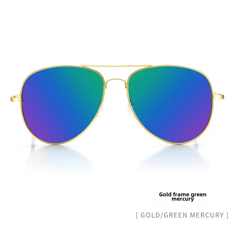 Men's Blue Mirror Metal Sunglasses Pilot Toad - Image 41