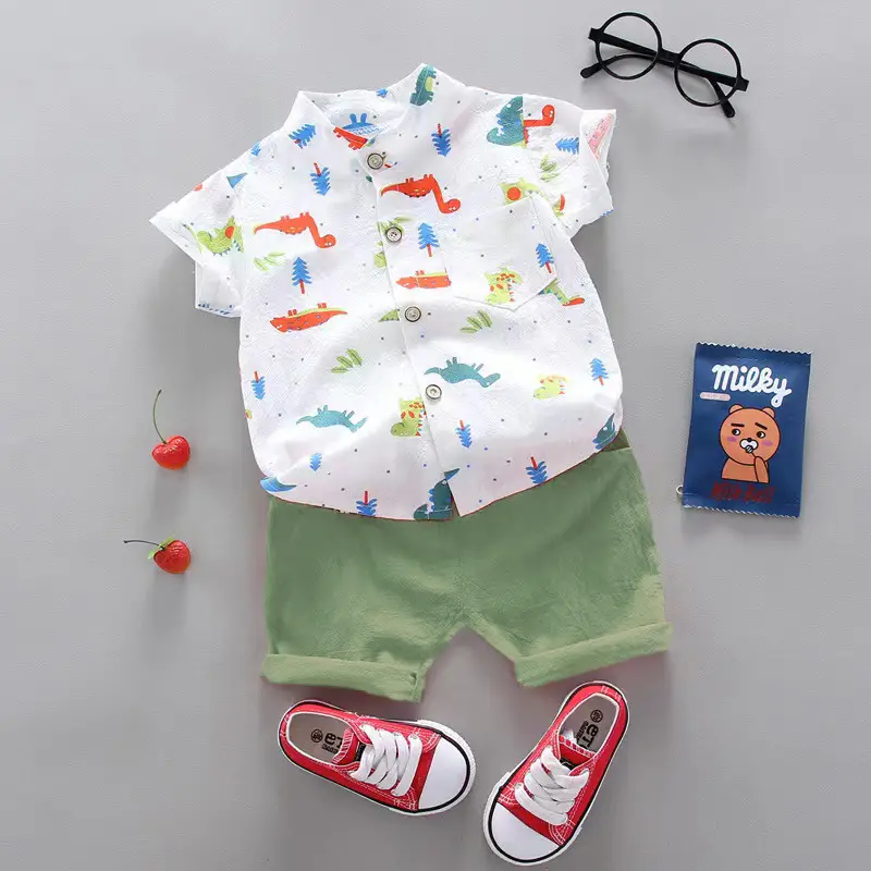 White Dinosaur with Bean Green Pants