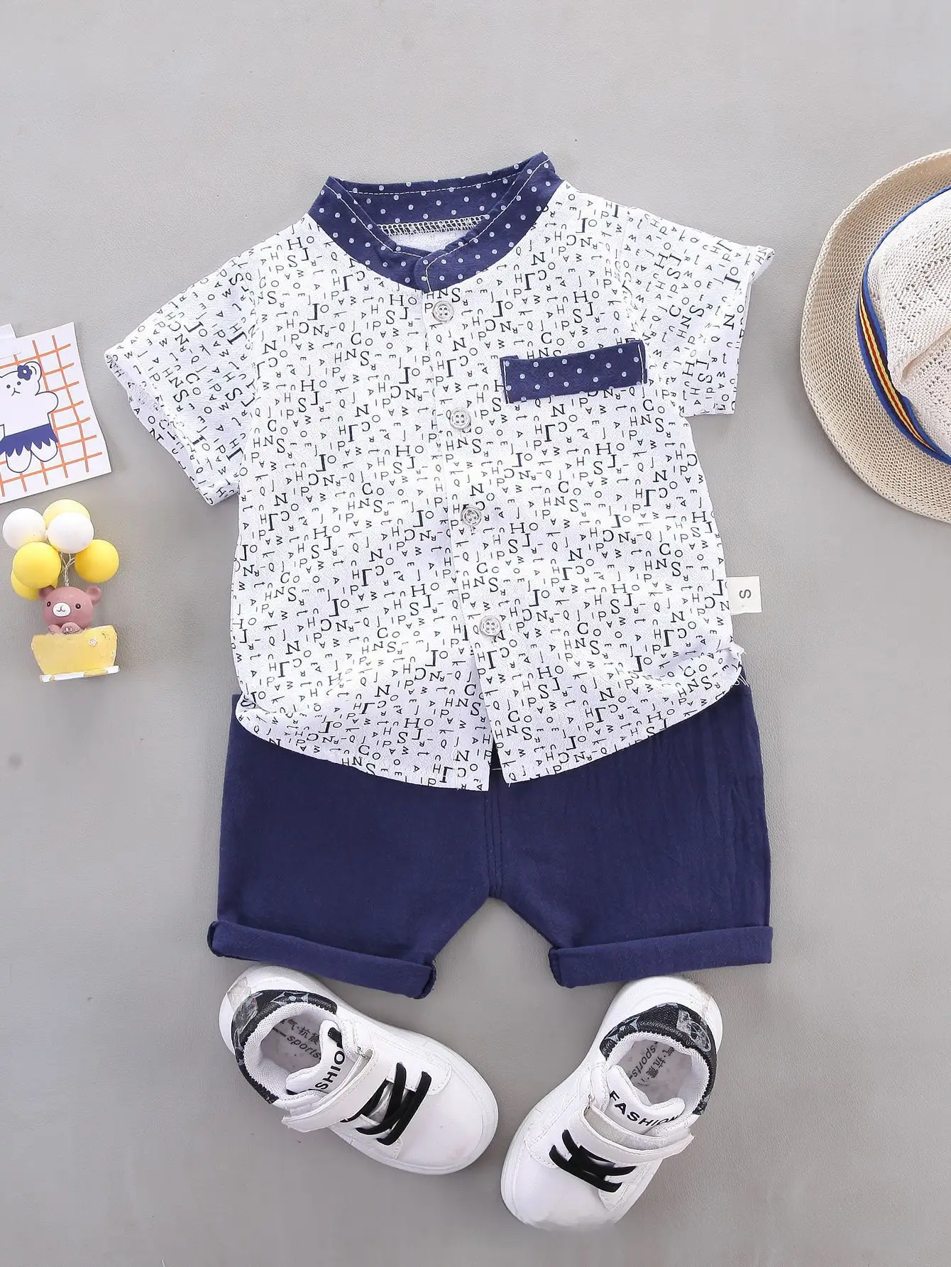 Cotton Cartoon Infant Toddler Suit Yellow Blue 1-4Yrs - Image 63