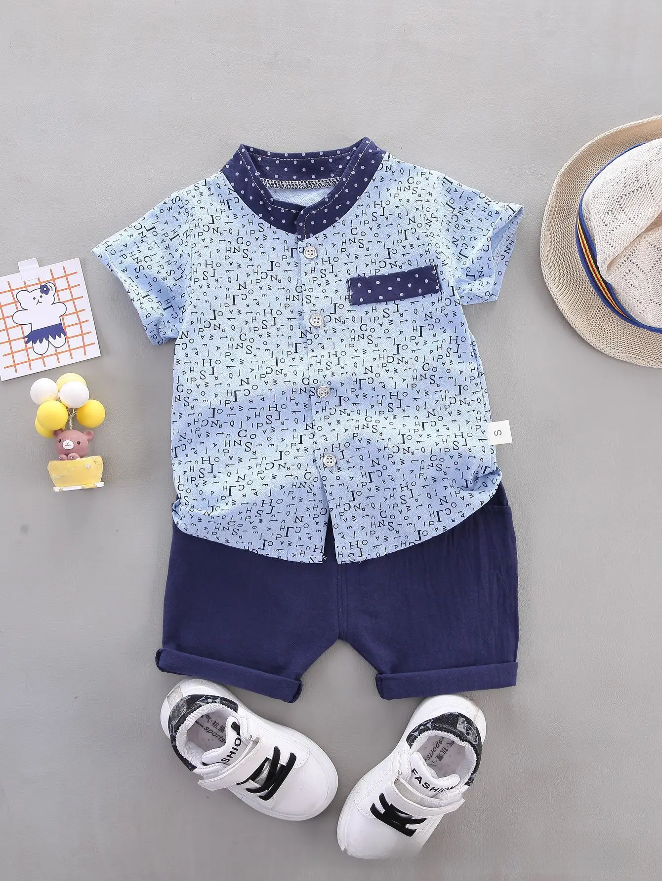 Cotton Cartoon Infant Toddler Suit Yellow Blue 1-4Yrs - Image 64