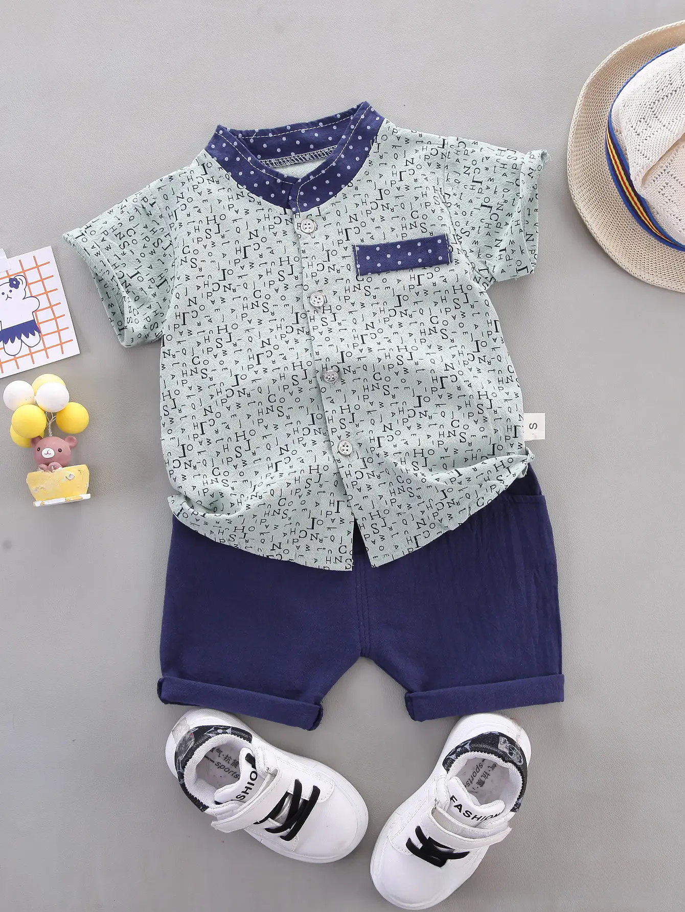 Cotton Cartoon Infant Toddler Suit Yellow Blue 1-4Yrs - Image 69