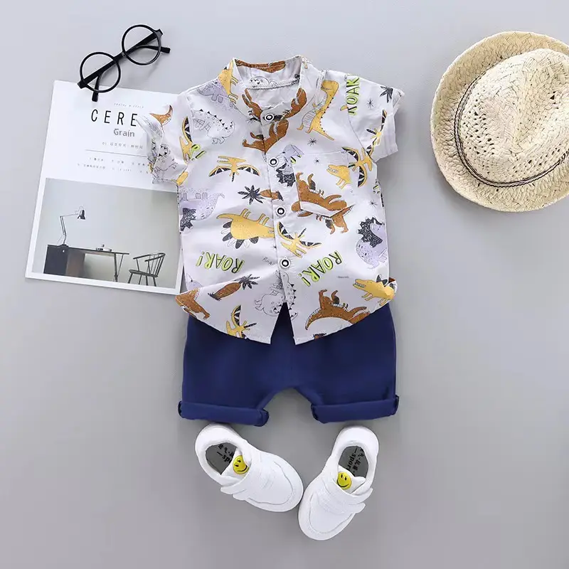 Cotton Cartoon Infant Toddler Suit Yellow Blue 1-4Yrs - Image 24