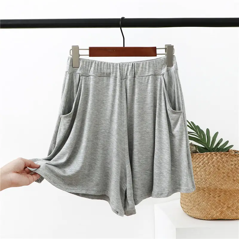 Women's Blue Modal Shorts Large Loose Pajama Pants - Image 11