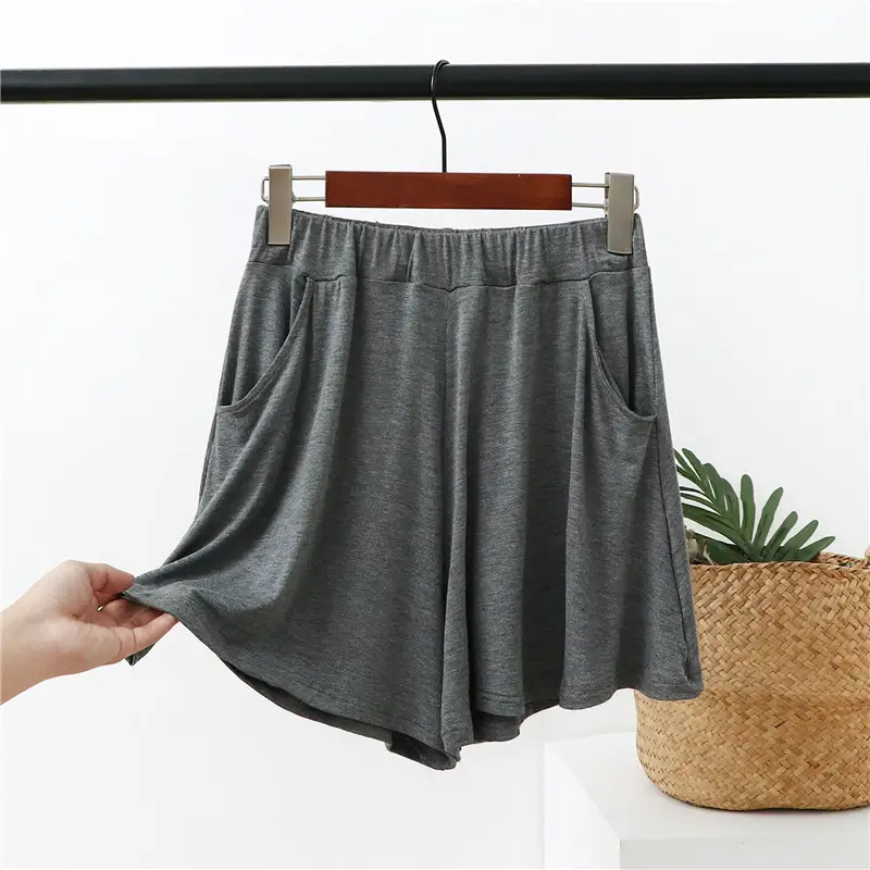 Women's Blue Modal Shorts Large Loose Pajama Pants - Image 13
