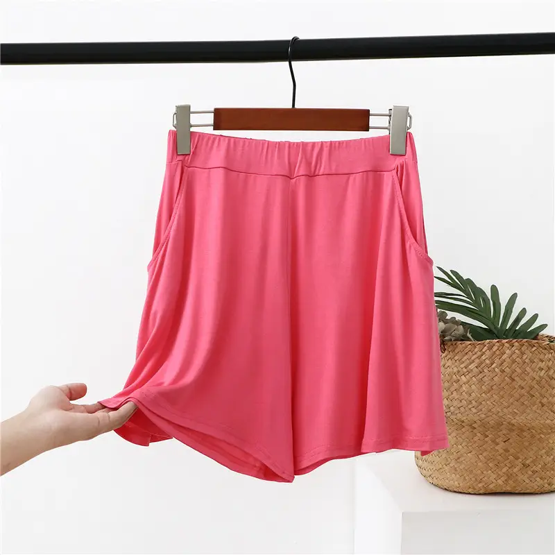 Women's Blue Modal Shorts Large Loose Pajama Pants - Image 14
