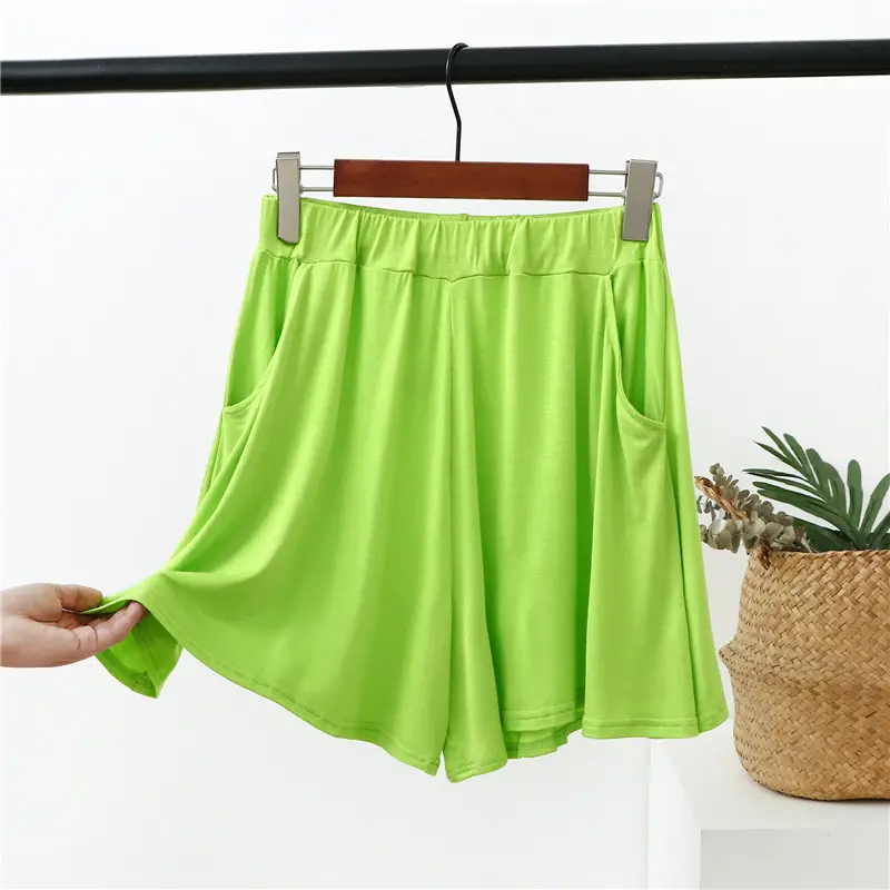 Women's Blue Modal Shorts Large Loose Pajama Pants - Image 15