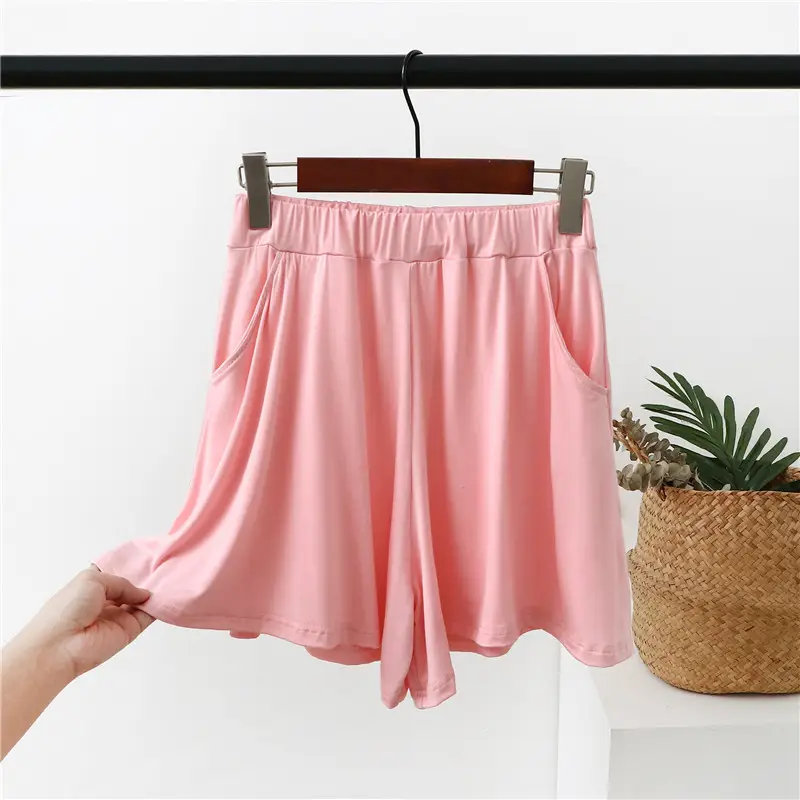 Women's Blue Modal Shorts Large Loose Pajama Pants - Image 9