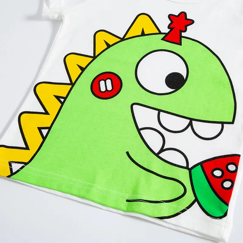 Betop Boys Cartoon T-Shirt White Short Sleeve Export - Image 5