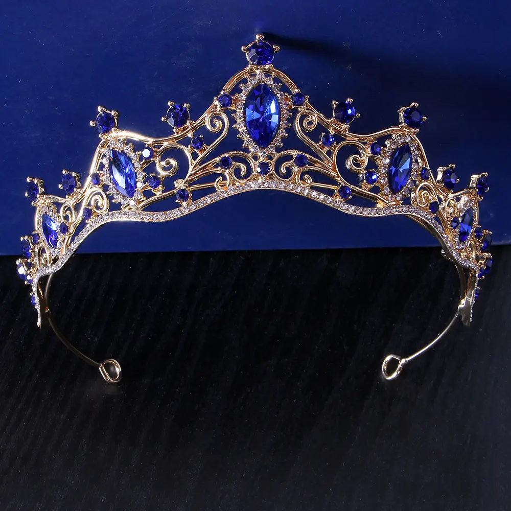 Silver Crystal Bridal Crown Headband for Wedding Party — feature 10