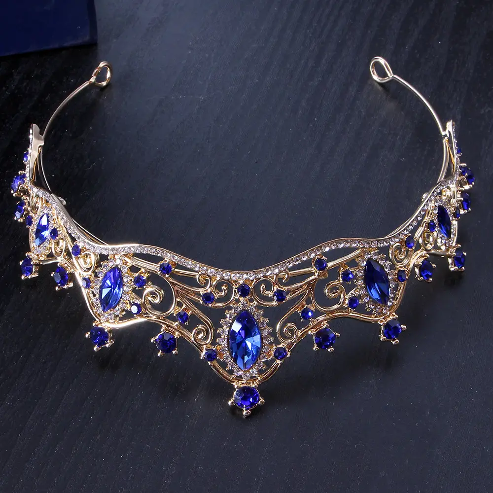 Silver Crystal Bridal Crown Headband for Wedding Party — feature 11