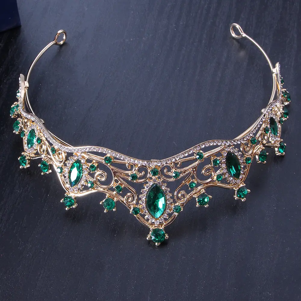 Silver Crystal Bridal Crown Headband for Wedding Party — feature 20