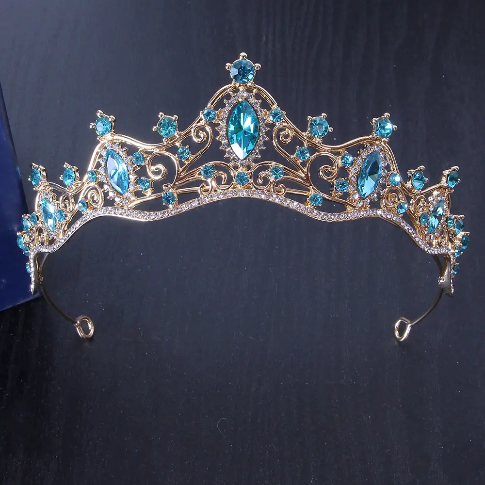 Silver Crystal Bridal Crown Headband for Wedding Party — feature 24