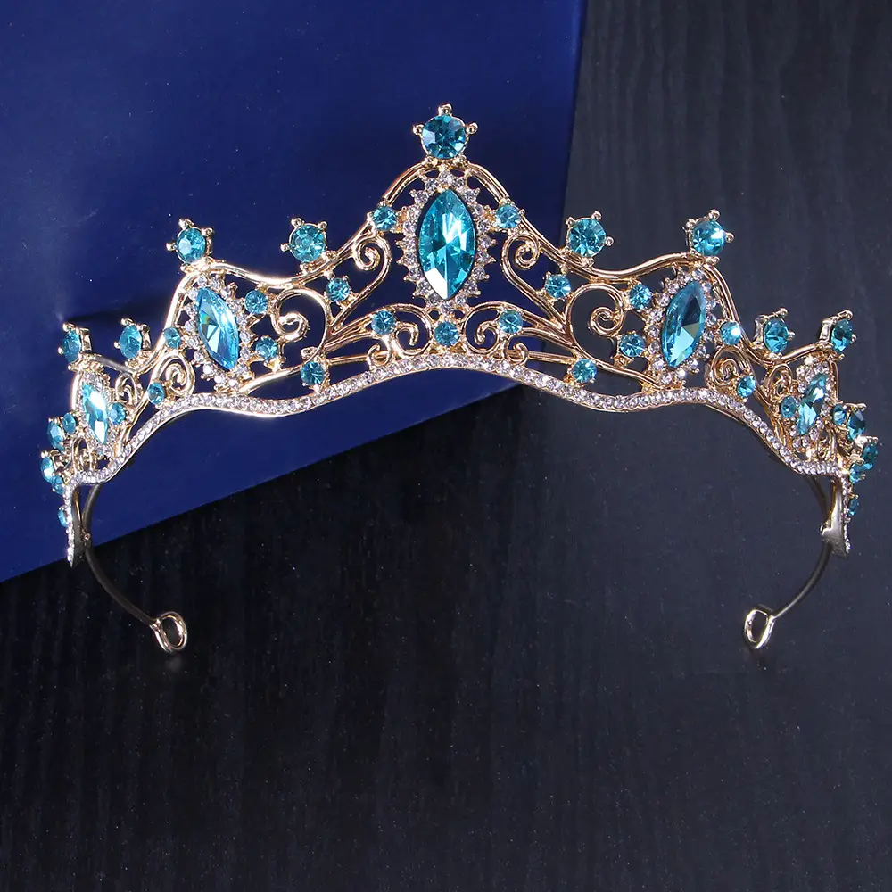 Silver Crystal Bridal Crown Headband for Wedding Party — feature 25