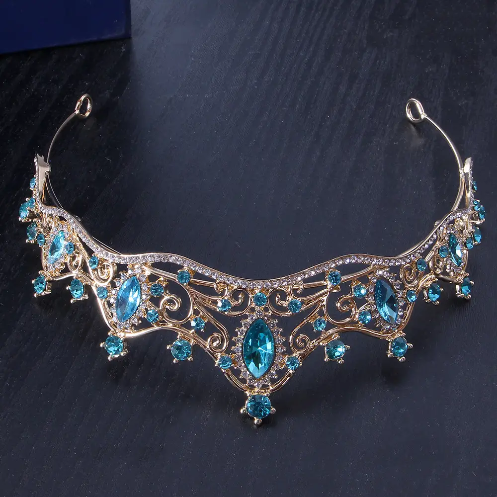 Silver Crystal Bridal Crown Headband for Wedding Party — feature 26