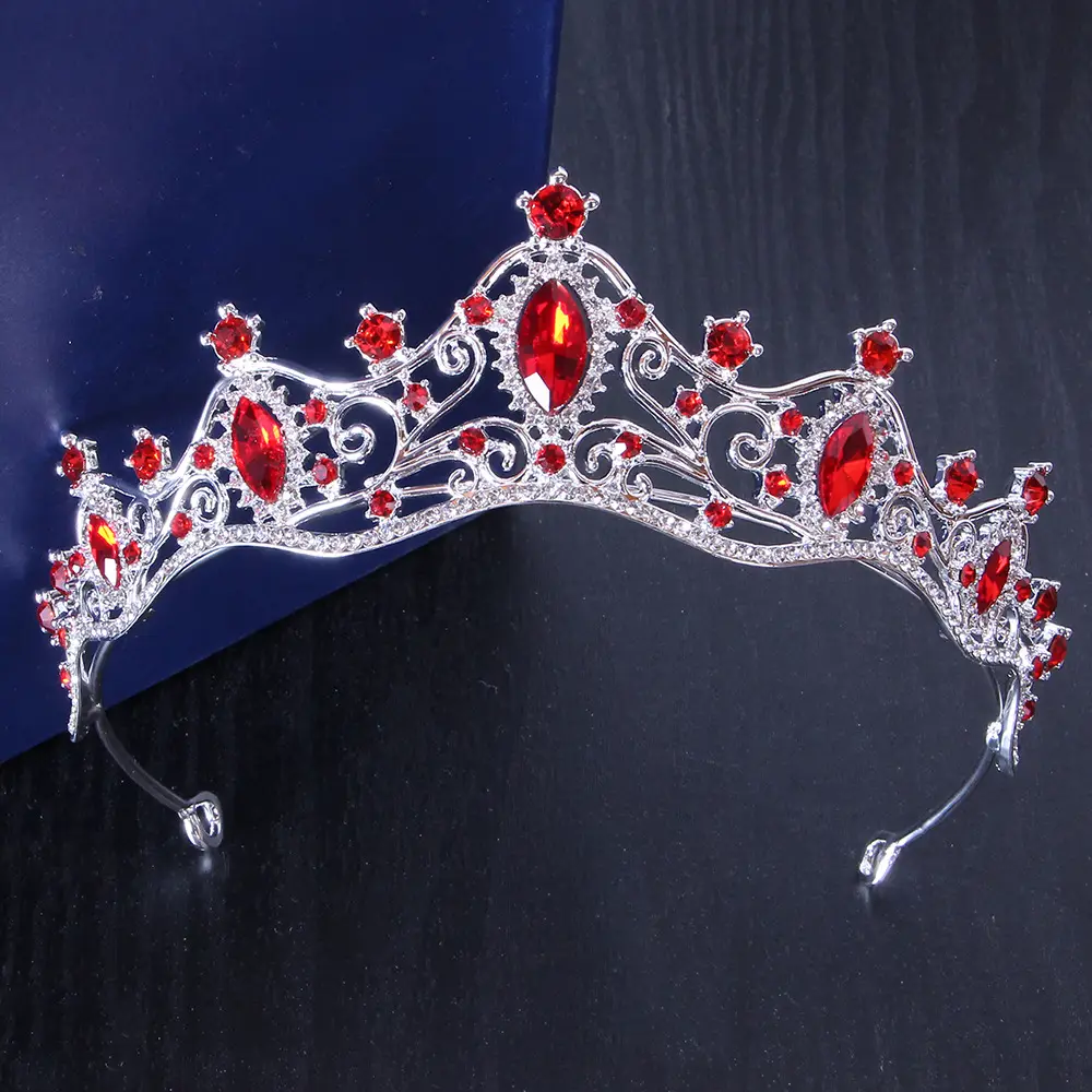 Silver Crystal Bridal Crown Headband for Wedding Party — feature 28