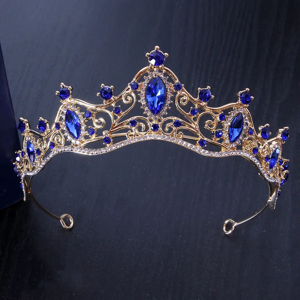 Silver Crystal Bridal Crown Headband for Wedding Party — feature 9