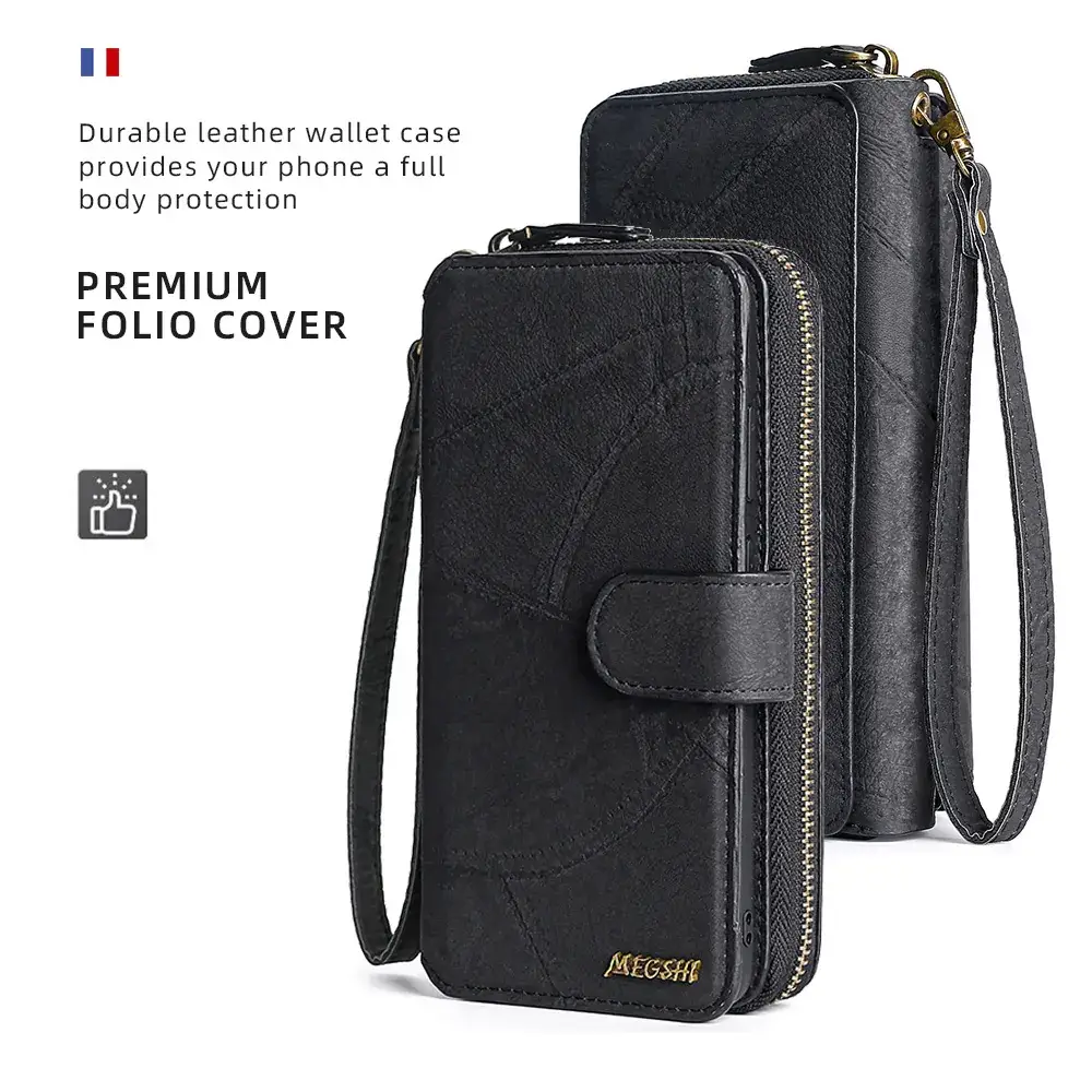 Apple 16 Pro Max Wallet Phone Case Flip Cover Anti-Fingerprint Leather - Image 3