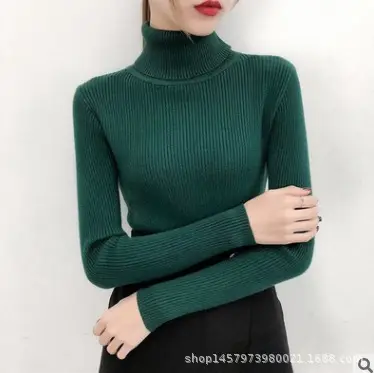 Women K-Style White Knit Pullover Sweater