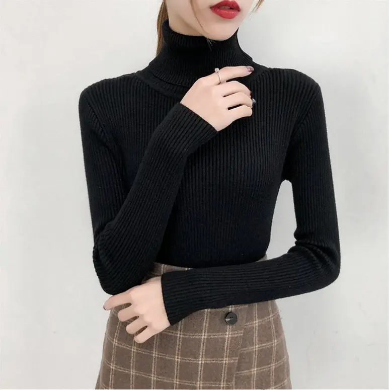 Women K-Style White Knit Pullover Sweater — feature 12