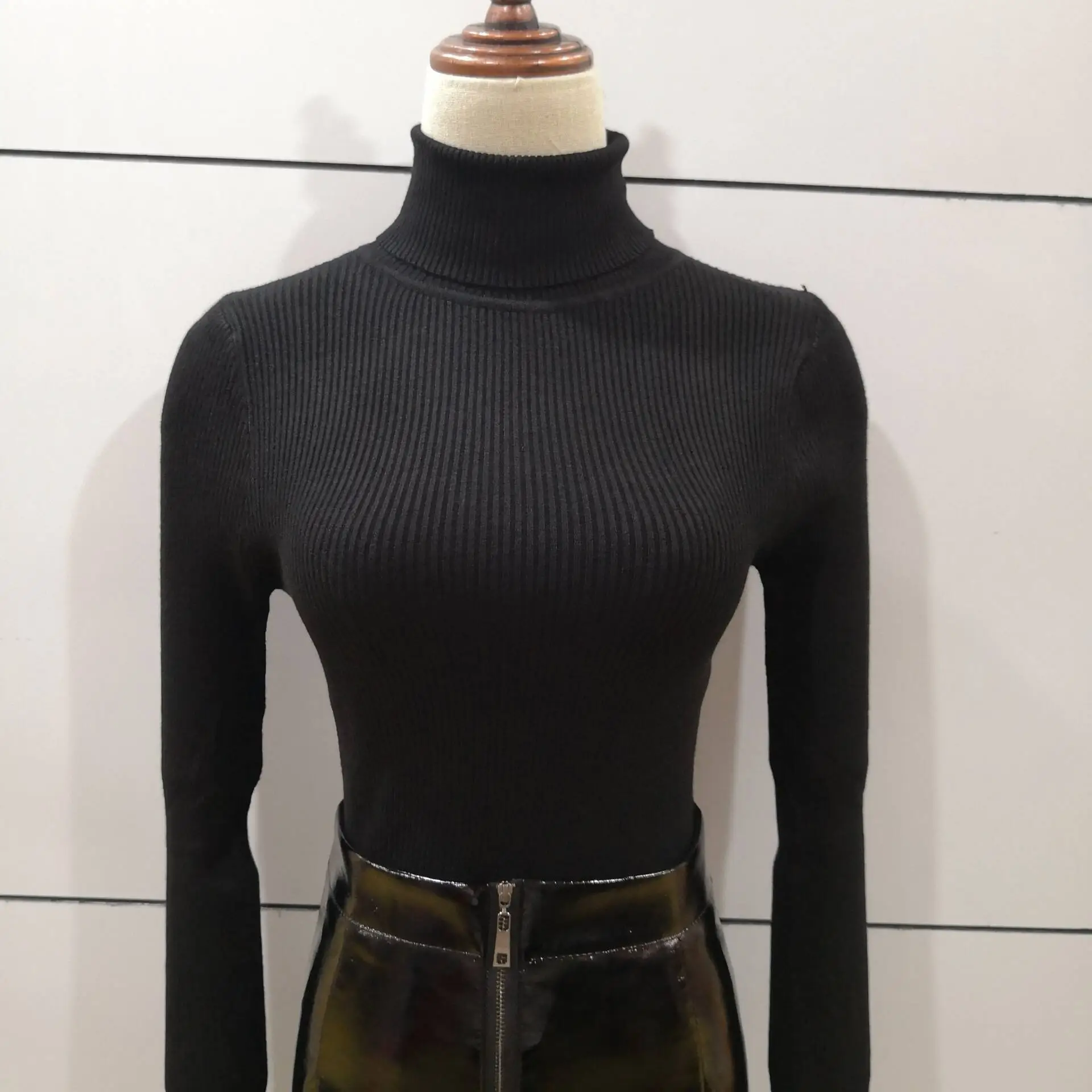 Women K-Style White Knit Pullover Sweater — feature 26