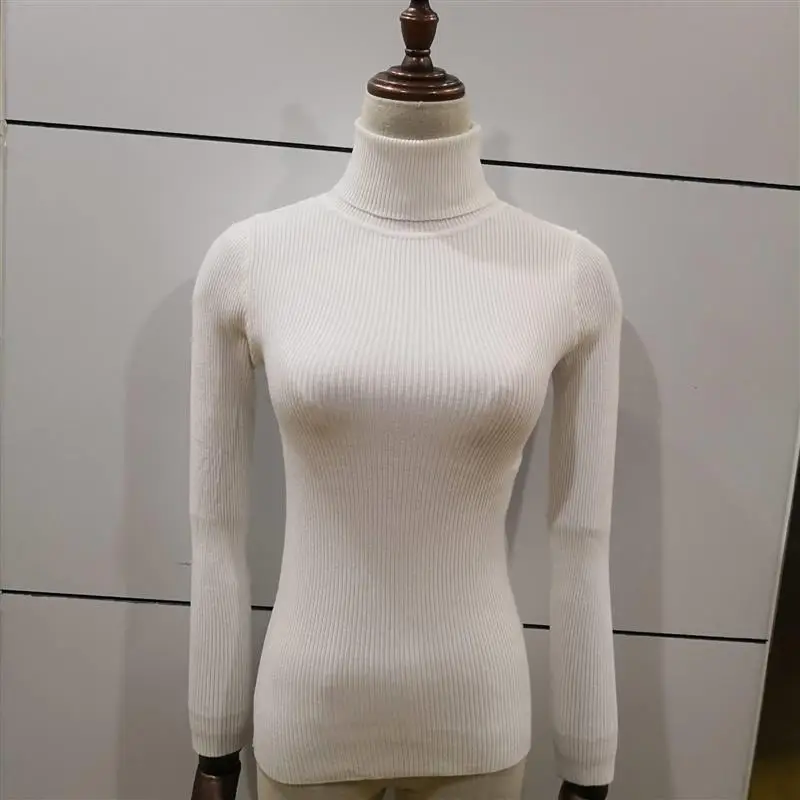 Women K-Style White Knit Pullover Sweater — feature 32