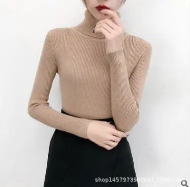 Women K-Style White Knit Pullover Sweater