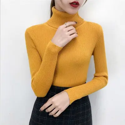 Women K-Style White Knit Pullover Sweater