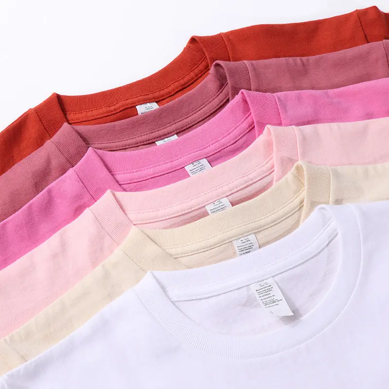 Men Women Cotton Crewneck T-Shirt 250g Xinjiang - Image 17