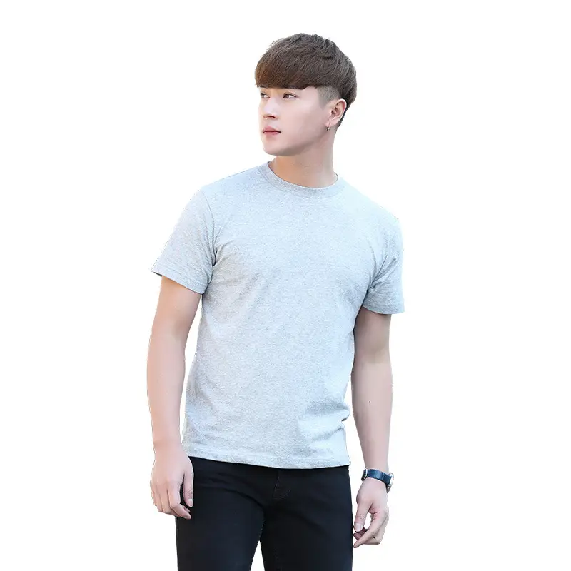 Men Women Cotton Crewneck T-Shirt 250g Xinjiang - Image 3
