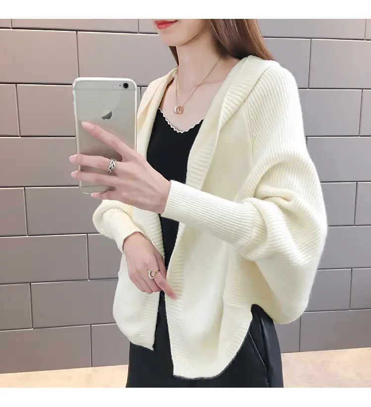 Women's 2024 Knitted Hooded Cardigan Jacket Small â feature 17