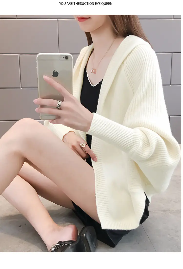 Women's 2024 Knitted Hooded Cardigan Jacket Small â feature 18
