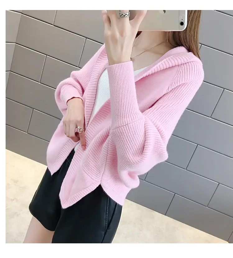 Women's 2024 Knitted Hooded Cardigan Jacket Small â feature 22