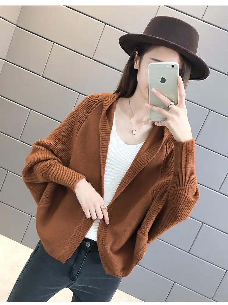 Women's 2024 Knitted Hooded Cardigan Jacket Small â feature 26