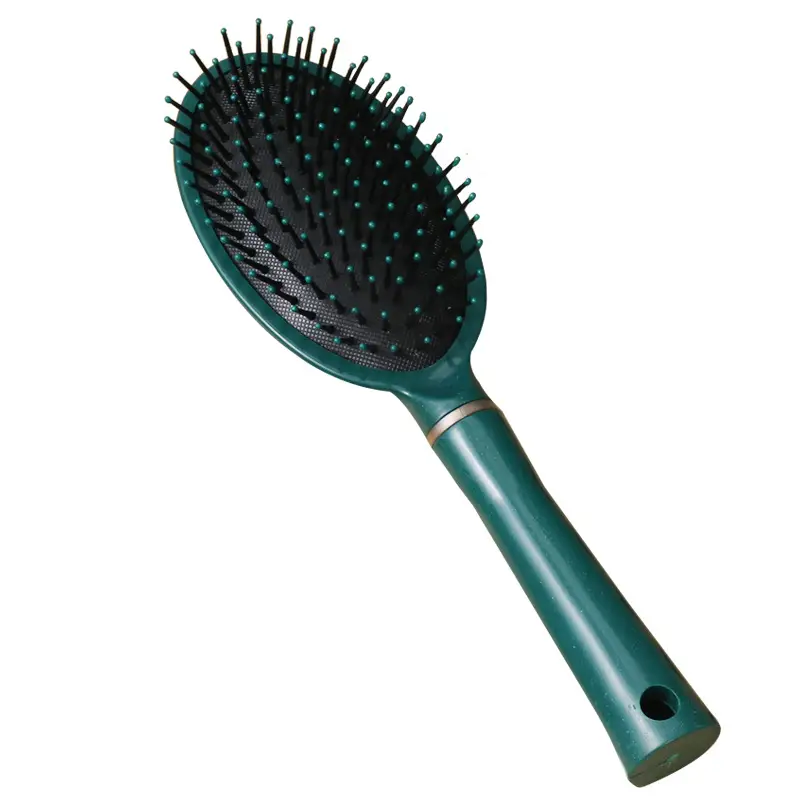 Dark Green Massage Hair Brush with Negative Ion Technology