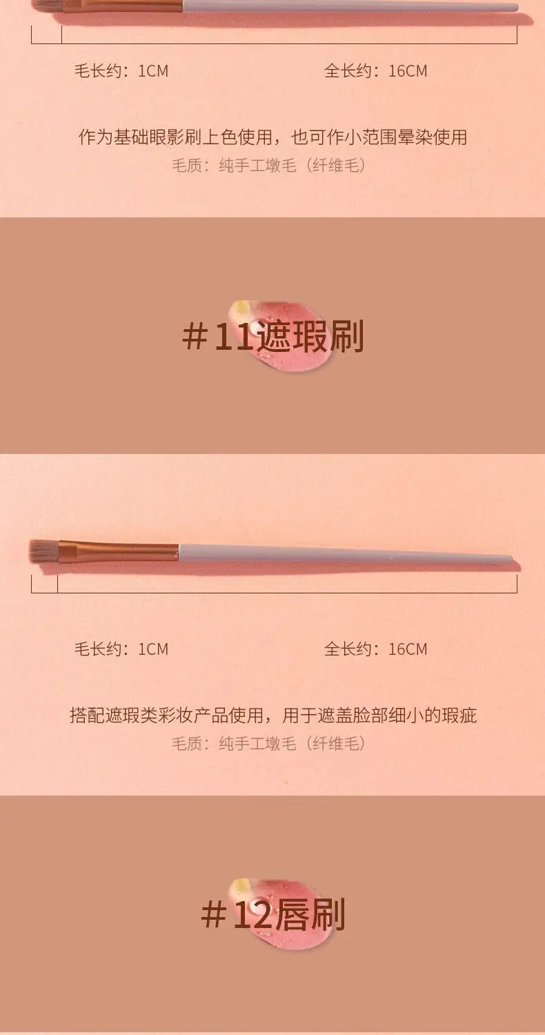 13-Piece Makeup Brush Set for Blending, Contouring, and Eye Makeup — feature 25