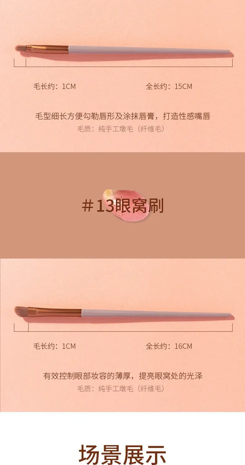 13-Piece Makeup Brush Set for Blending, Contouring, and Eye Makeup — feature 26