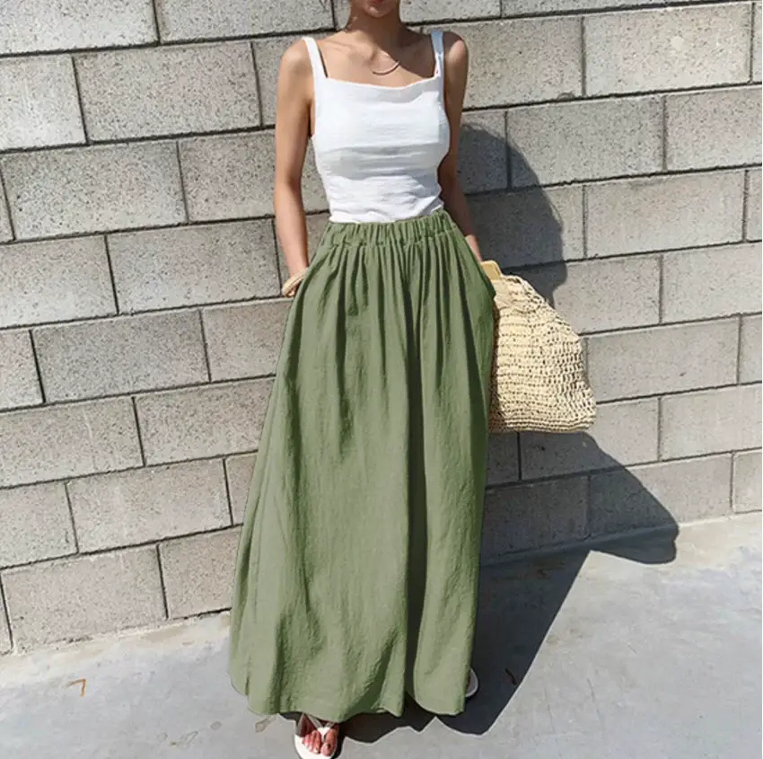 Spring Linen Wide Leg Pants Large for Chubby Girls — feature 9