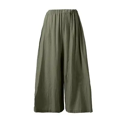 Spring Linen Wide Leg Pants Large for Chubby Girls - Image 8