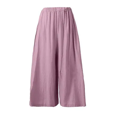 Spring Linen Wide Leg Pants Large for Chubby Girls - Image 9