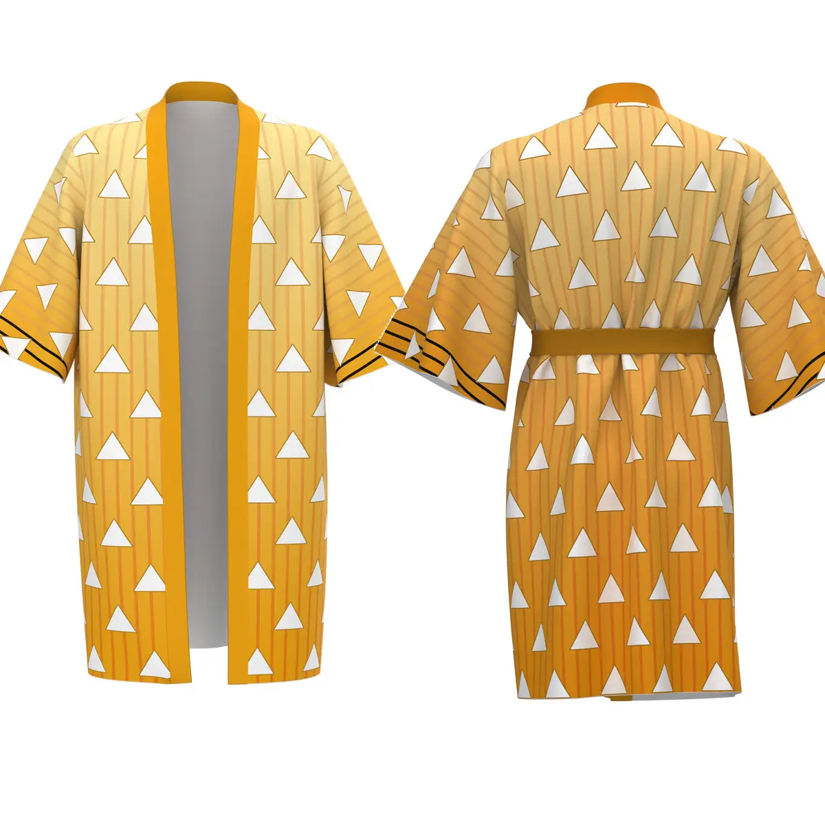 Yellow Triangle Ghost Blade Kimono Bathrobe - Image 9