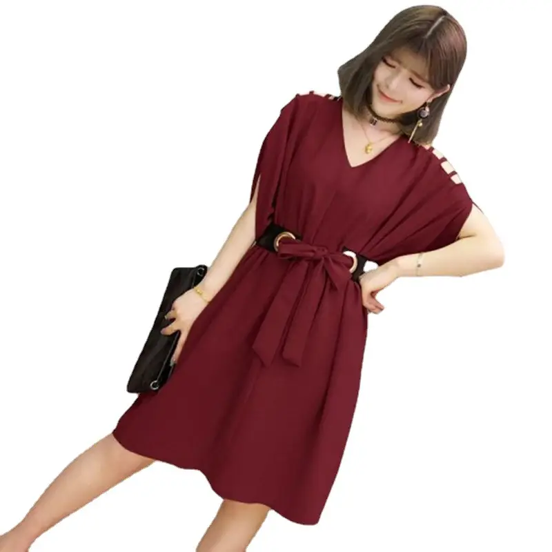 Women's Off-Shoulder Dress 2026 Plus Size Batwing Sleeve - Image 7