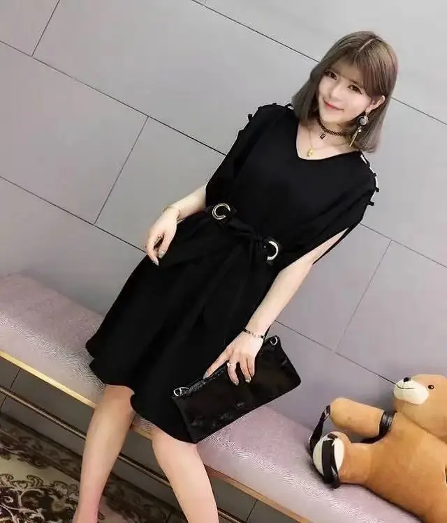 Women's Off-Shoulder Dress 2026 Plus Size Batwing Sleeve — feature 14