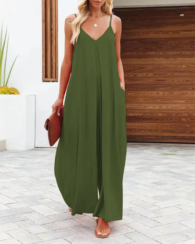 Women 2025 Summer Wide Leg Pants Pure Grey - Image 2