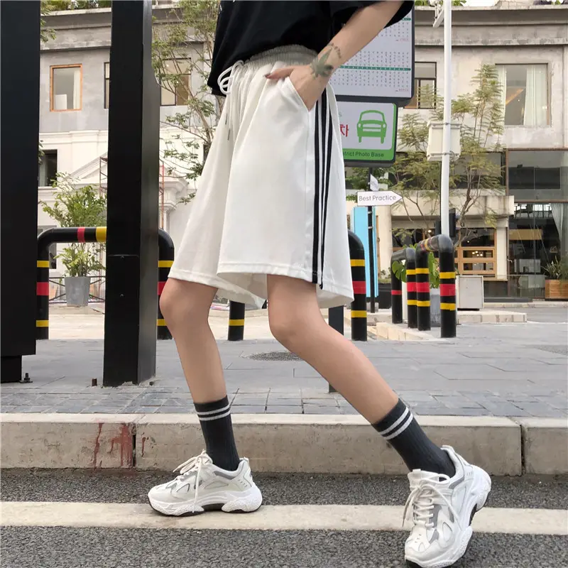 Women's White 2025 Shorts High Waist Loose Fit - Image 5