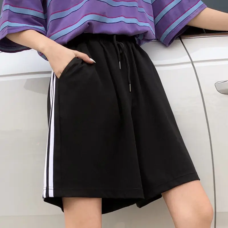 Women's White 2025 Shorts High Waist Loose Fit - Image 6